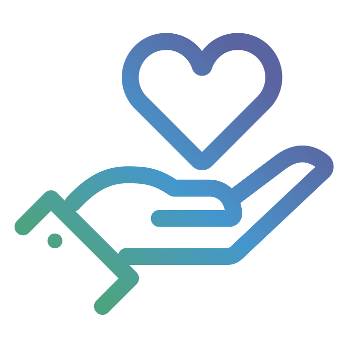 Healthcare Consulting Services Heart in palm icon