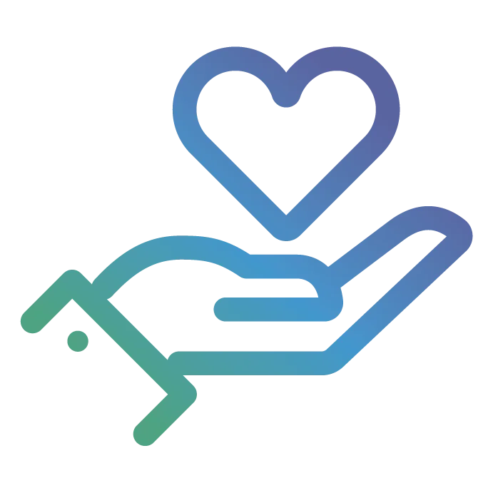 Healthcare Consulting Services Heart in palm icon